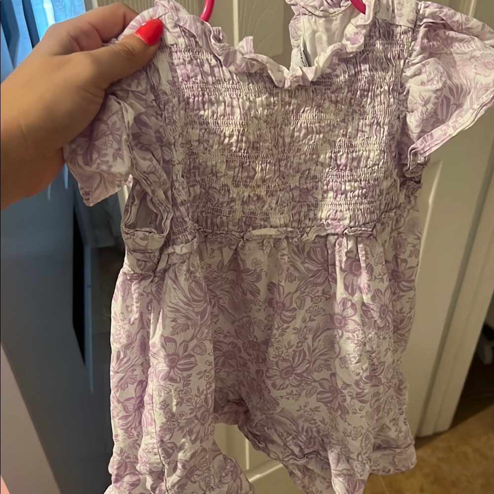 Janie and Jack Lavender Floral Romper